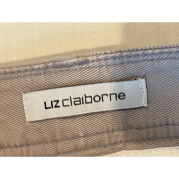 Liz Claiborne Womens Chino Pants 75319-4 Straight Leg Cropped Cotton Gray Size 6 - Picture 8 of 10